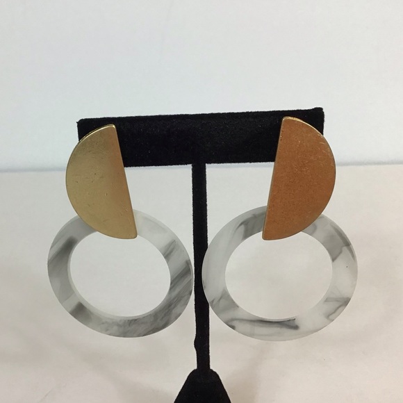 Jewelry - Half Moon Round Drop Earrings